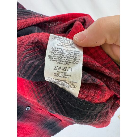 Woolrich Men’s Collared Long Sleeve Cotton Plaid Button Up Shirt Large - Picture 7 of 11